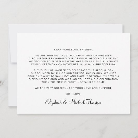 Small結婚のPhoto Elopement結婚の (裏面)