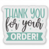 Small はっきりした Business Packagingのスクリプト シール (正面)