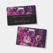 Small パーソナライズされた Business Nameタグ バッジ (正面＆裏面)