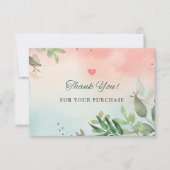 Small パーソナライズされた Business Thank You Notes サンキューカード (正面)