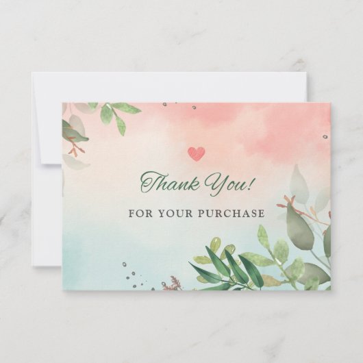 Small パーソナライズされた Business Thank You Notes サンキューカード (正面)