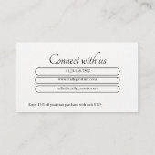 Small パーソナライズされた Business Thank You Notes 名刺 (裏面)