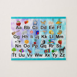 Small ABC Alphabet Illustration Family Kids ジグソーパズル