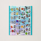 Small ABC Alphabet Illustration Family Kids ジグソーパズル (縦)