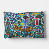 Small accessory pouch with african art image アクセサリーポーチ (裏面)