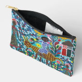 Small accessory pouch with african art image アクセサリーポーチ (見開き)