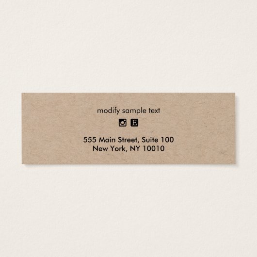 Small Add Logo Stud Kraft Earring Display Card (裏面)