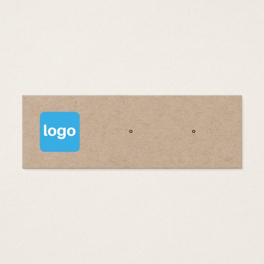 Small Add Logo Stud Kraft Earring Display Card (正面)