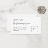 Small Add QR Code Art Show Display Placards ノートカード (正面/裏面インサイチュ)