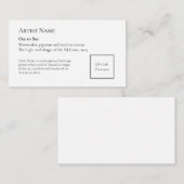 Small Add QR Code Art Show Display Placards ノートカード (正面/裏面)