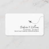 Small Airplane Travel Agent White コーリングカード (正面)