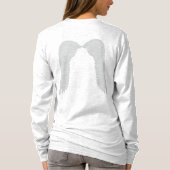 Small Angel Wings on Reverse長袖Tシャツ Tシャツ (裏面)