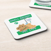 Small Animal Vet Life – Vet Dog and Cat Design コースター (左側)