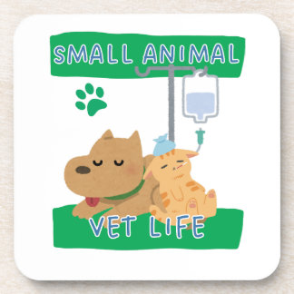 Small Animal Vet Life – Vet Dog and Cat Design コースター