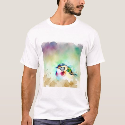 Small Bird 270824AREF146 - Watercolor Tシャツ (正面)