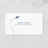 Small Blue Plane White Travel Consultant  名刺 (正面)