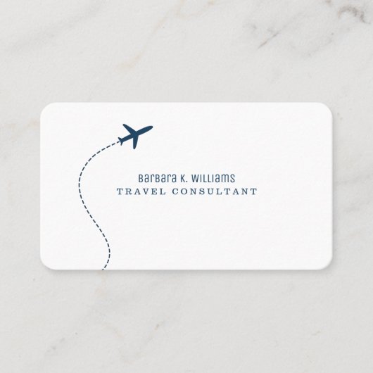 Small Blue Plane White Travel Consultant  名刺 (正面)