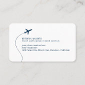 Small Blue Plane White Travel Consultant  名刺 (裏面)