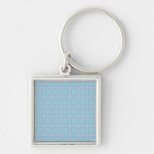 Small blue squares. キーホルダー (正面)
