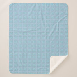 Small blue squares. シェルパブランケット