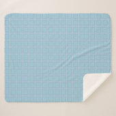 Small blue squares. シェルパブランケット (正面(横))