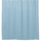 Small blue squares. シャワーカーテン (正面)
