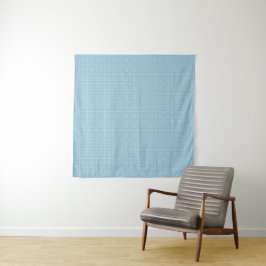 Small blue squares. タペストリー