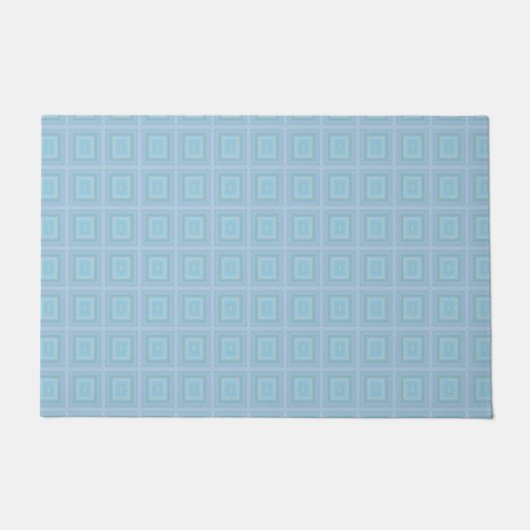 Small blue squares. ドアマット (正面)