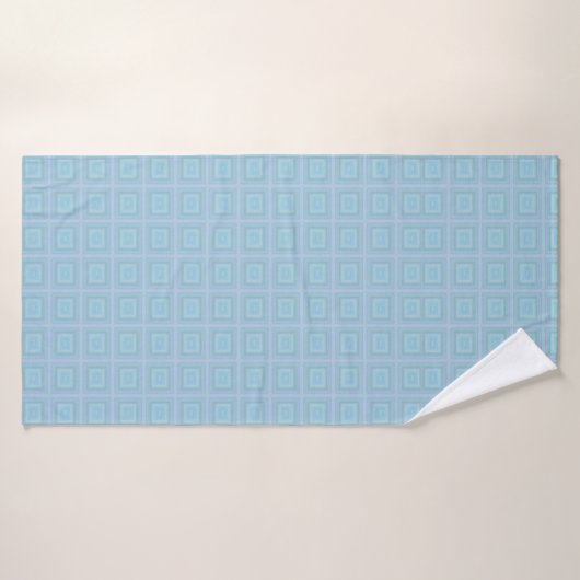 Small blue squares. バスタオル (バスタオル)
