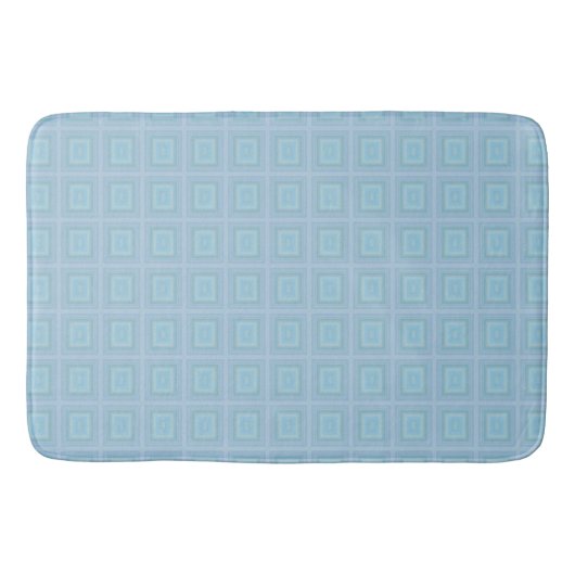 Small blue squares. バスマット (正面)