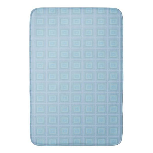 Small blue squares. バスマット (正面縦)