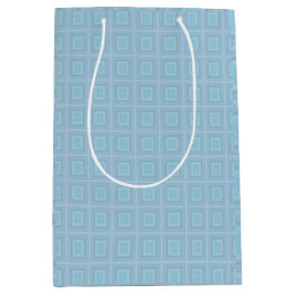 Small blue squares. ミディアムペーパーバッグ