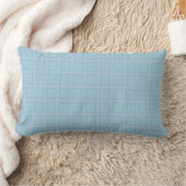 Small blue squares. ランバークッション (ブランケット)