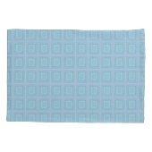 Small blue squares. 枕カバー (裏面)