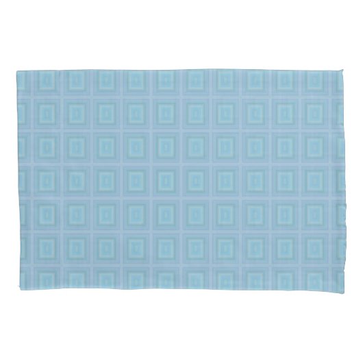 Small blue squares. 枕カバー (正面)