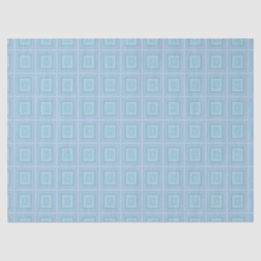 Small blue squares. 薄葉紙 (正面)