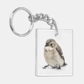 Small Brown Garden Bird Photo キーホルダー (正面左)