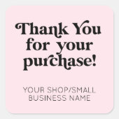 Small Businessありがとう スクエアシール (正面)