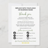 Small Businessご注文ありがとうございます 招待状 (正面)