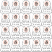 Small Businessの感謝してい注文にロゴを追加 シール (正面)