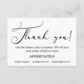 Small Businessクーポシンプルンスクリプト エンクロージャーカード (正面)