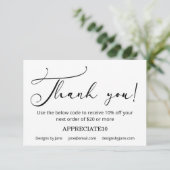 Small Businessクーポシンプルンスクリプト エンクロージャーカード (スタンド正面)