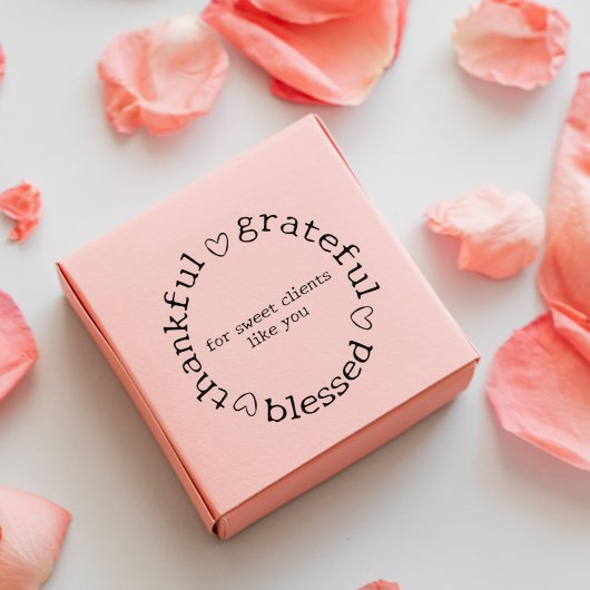 Small Businessモダン Thank You, カスタムMessage ラバースタンプ