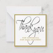 Small Businessロゴ会社名ありがとう ノートカード (正面)