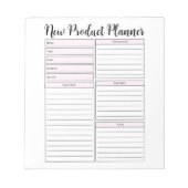 Small Business新製品プランナーメモ帳 ノートパッド (正面)