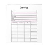 Small Business請求書メモ帳 ノートパッド (正面)