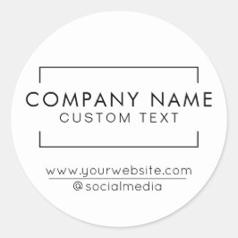 Small Business モダン Companyステッカー ラウンドシール