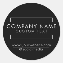 Small Business モダン Companyステッカー ラウンドシール