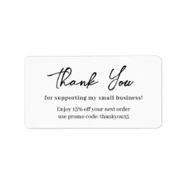 Small Business モダン Thank You Script Packaging ラベル