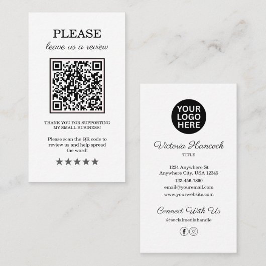 Small Business 離れ Aのレビュー 名刺 (正面/裏面)